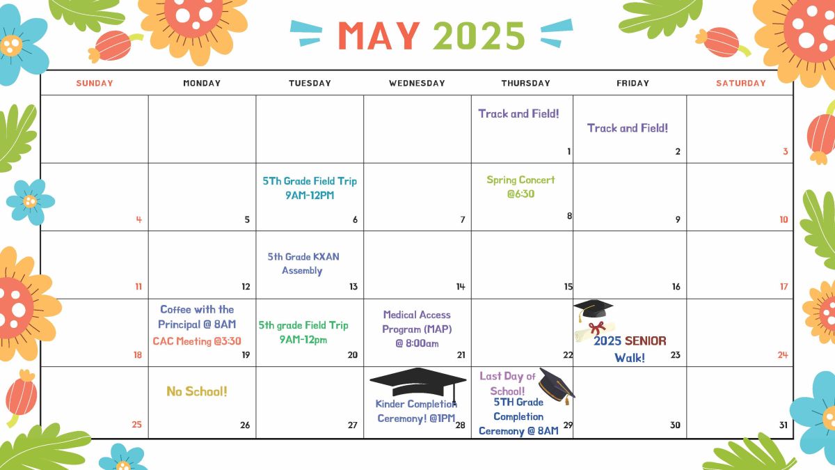 April Calendar link below